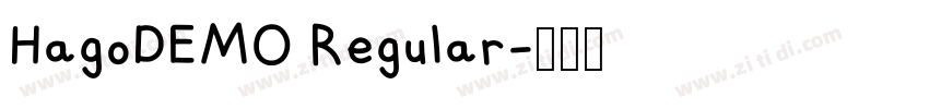 HagoDEMO Regular字体转换